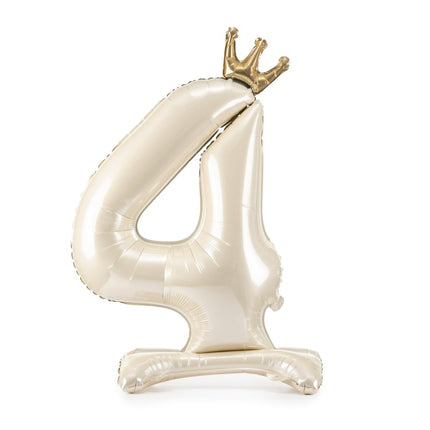 4 Jaar Helium Ballon Parelmoer Leeg 84cm van Partydeco koop je bij Partywinkel