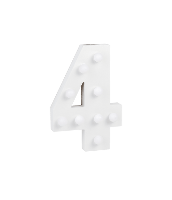 4 Licht Cijfer 16,5cm van Paper Dreams koop je bij Partywinkel