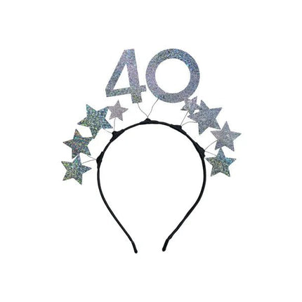 40 Jaar Haarband Zilver van Partydeco koop je bij Partywinkel