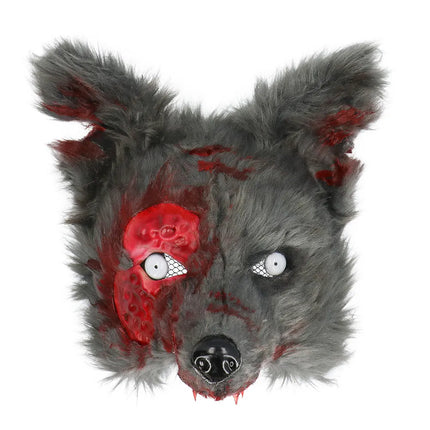 Weerwolf Masker Zwart Bloederig