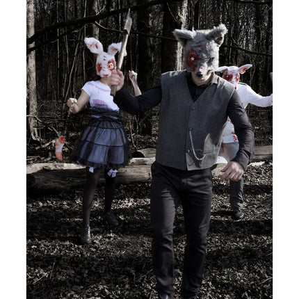 Weerwolf Masker Zwart Bloederig