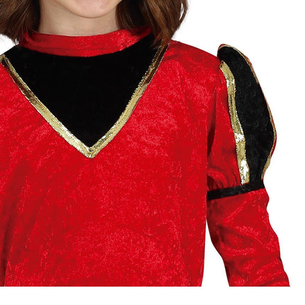 Pietenpak mekko lapsi punainen/kulta