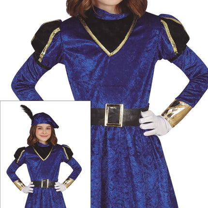 Pietenpak mekko lapsi sininen/kulta