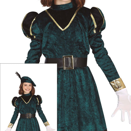 Pietenpak mekko lapsi vihreä/kulta