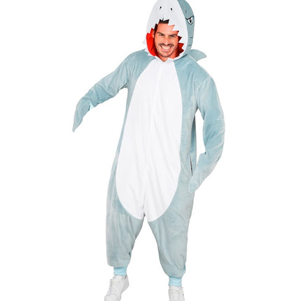 Hai haalarihaalari hupulla