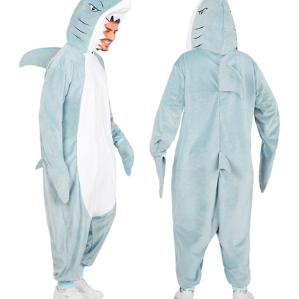 Hai haalarihaalari hupulla