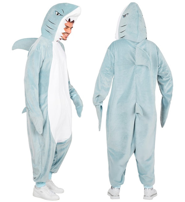 Hai haalarihaalari hupulla