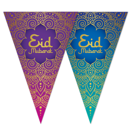 Eid Mubarak Garland violetti sininen