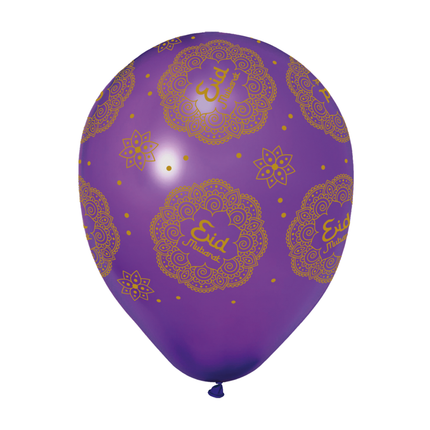 Eid Mubarak ilmapallot violetti sininen 30cm 6kpl 6kpl