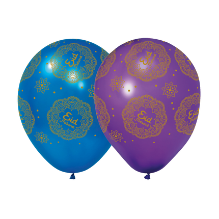 Eid Mubarak ilmapallot violetti sininen 30cm 6kpl 6kpl