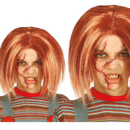 Oranssi peruukki nukke