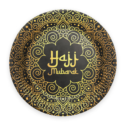 Hajj Mubarak -lautaset, 23 cm, 8 kpl