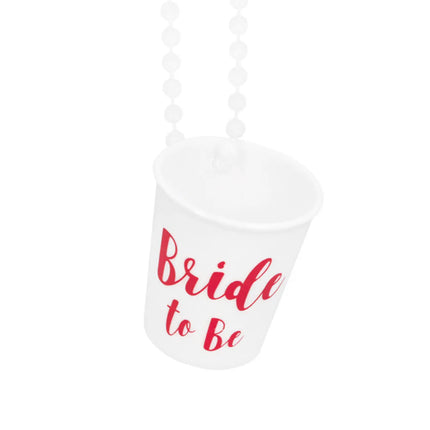"Bride to be" -koristeltu shot-lasiketju