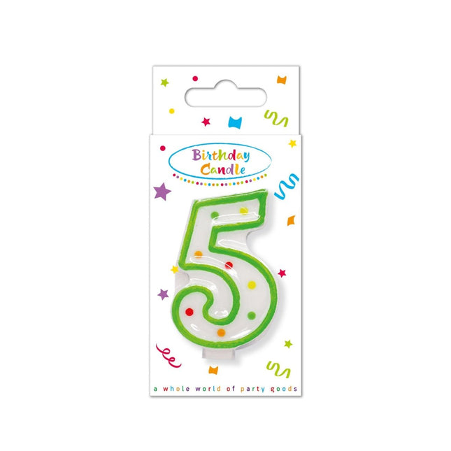 5 Jaar Kaars Groen van Procos koop je bij Partywinkel