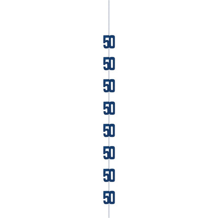 50 Jaar Hangdecoratie Blauw 1,52m van Unique koop je bij Partywinkel