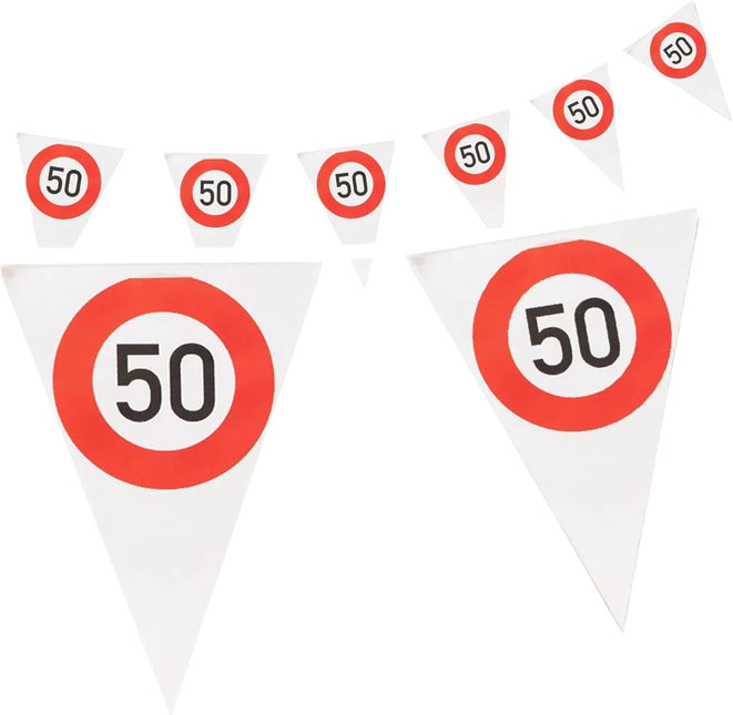 50 Jaar Slinger Verkeersbord 4m van VDV Benefit koop je bij Partywinkel