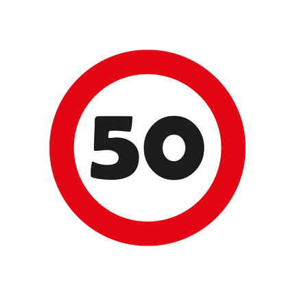 50 Jaar Tafelconfetti 2,5cm van Paper Dreams koop je bij Partywinkel