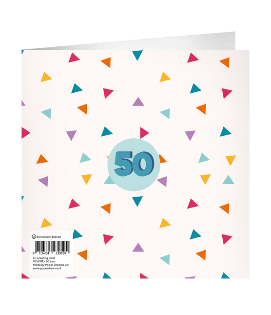 50 Jaar Wenskaart 23cm van Paper Dreams koop je bij Partywinkel