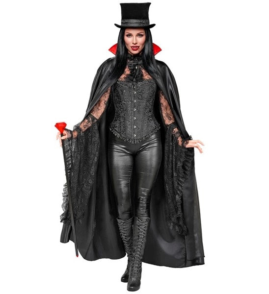 Vampyyrihuivi, musta-punainen, 1,4 m