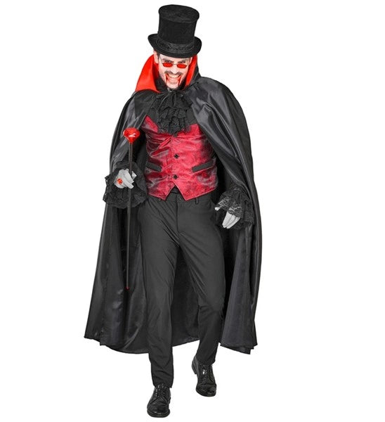 Vampyyrihuivi, musta-punainen, 1,4 m