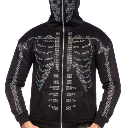Skeleton liivi Musta Miesten Strass