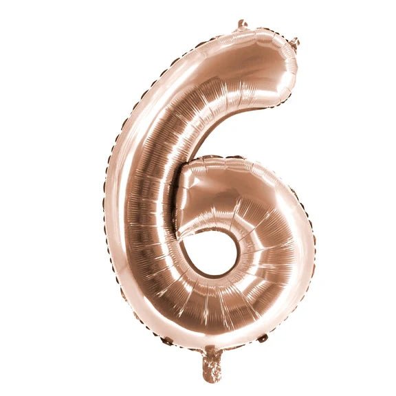 6 Jaar Cijfer Ballon Rose Goud Leeg 1m van VDV Benefit koop je bij Partywinkel