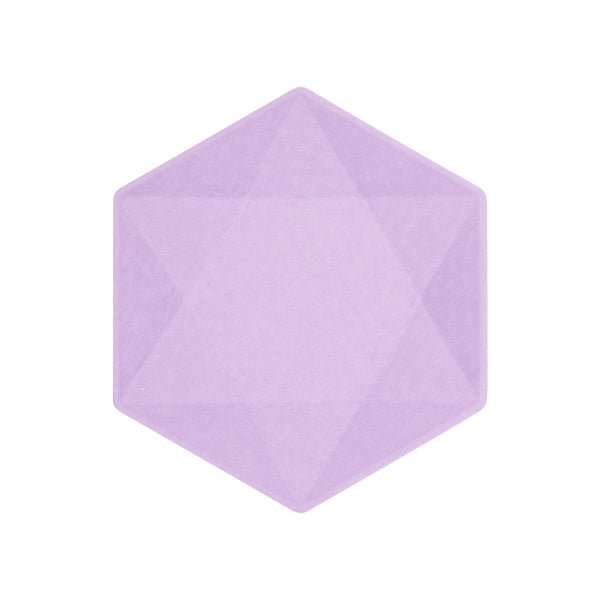 6 zeshoekige borden , 20,8 x 18,1 cm, paars van Riethmueller koop je bij Partywinkel