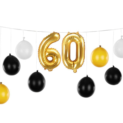 60 Jaar Ballonnenslinger 2,6m van Partydeco koop je bij Partywinkel