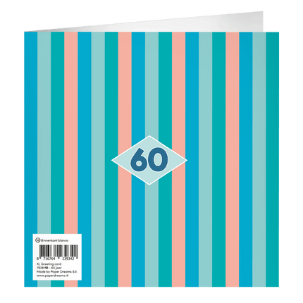 60 Jaar Wenskaart 23cm van Paper Dreams koop je bij Partywinkel