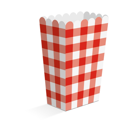 Ruit Snackbakjes Rood Wit 8st