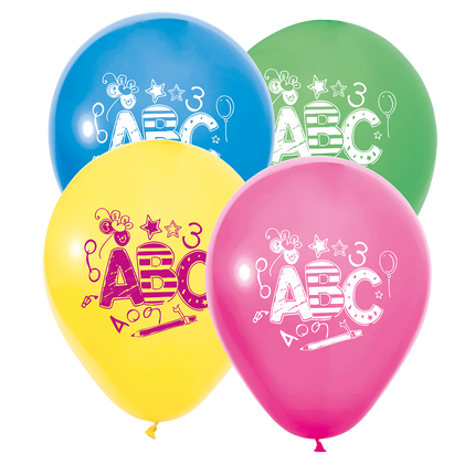 Back To School Ballonnen Gekleurd Abc 30cm