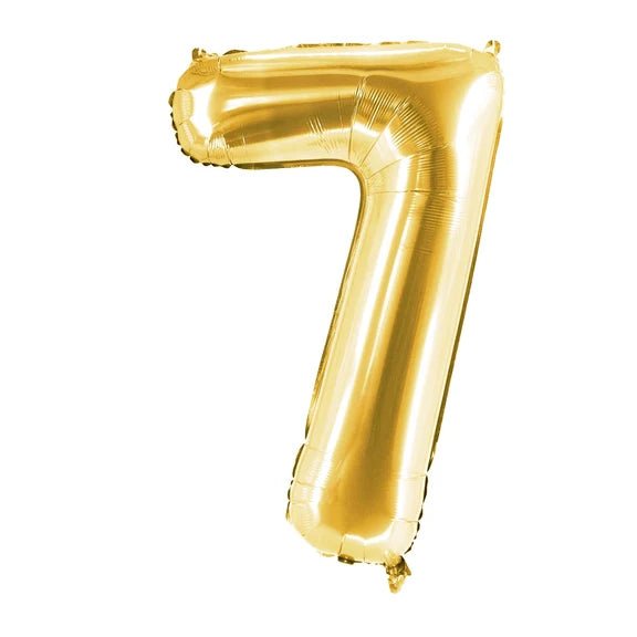 7 Jaar Cijfer Ballon Goud Leeg 1m van VDV Benefit koop je bij Partywinkel