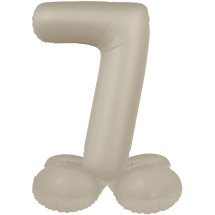 7 Jaar Cijfer Ballon Nude Mat 72cm van Folat koop je bij Partywinkel