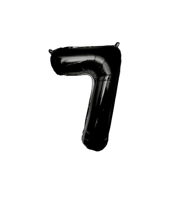 7 Jaar Cijfer Ballon Zwart 86cm van Paper Dreams koop je bij Partywinkel