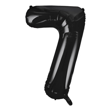 7 Jaar Cijfer Ballon Zwart Leeg 86cm van Unique koop je bij Partywinkel