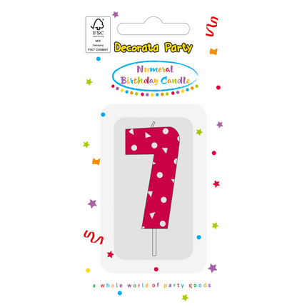 7 Jaar Kaars Roze van Procos koop je bij Partywinkel