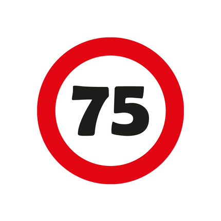 75 Jaar Tafelconfetti 2,5cm van Paper Dreams koop je bij Partywinkel