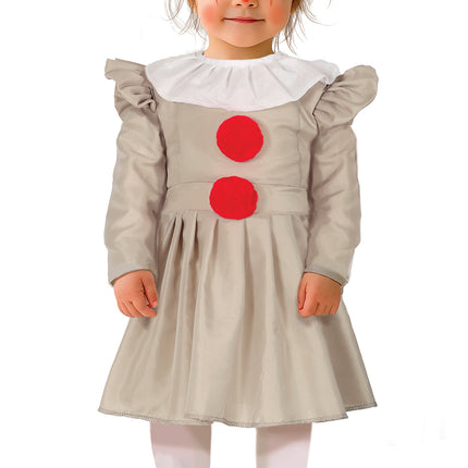 Halloween mekko tyttö pelle kauluksella