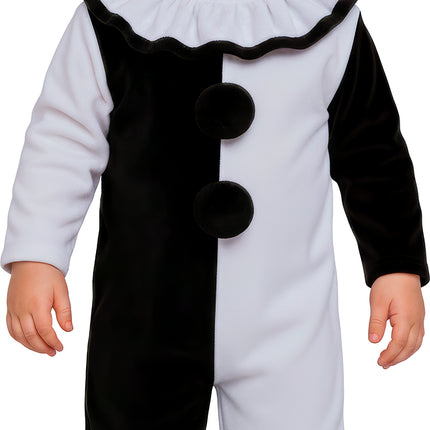 Halloween-puku: mustavalkoinen vauvan klovni