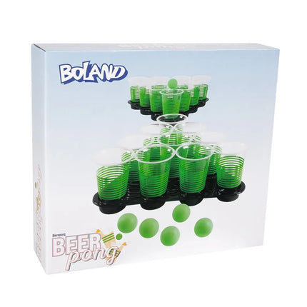 Beer Pong Deluxe -juomapelipaketti (20 kuppia, 6 palloa, 2 tarjotinta)