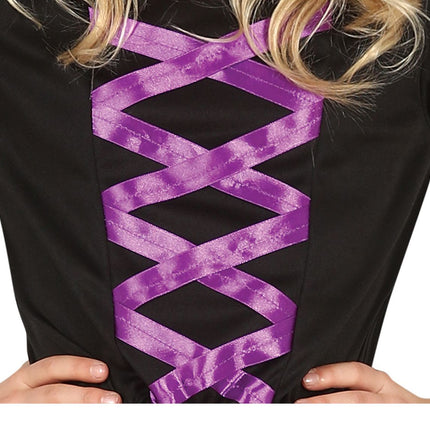 Noita Halloween puku tyttö musta violetti
