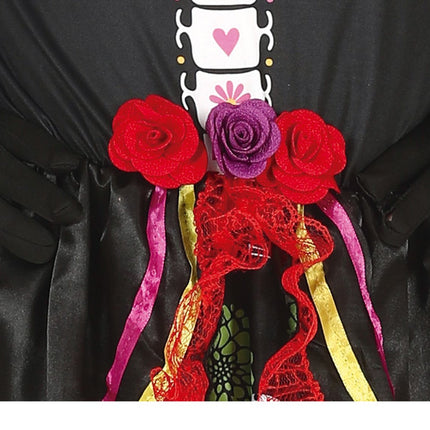 Dia De Los Muertos puku tyttö kukka