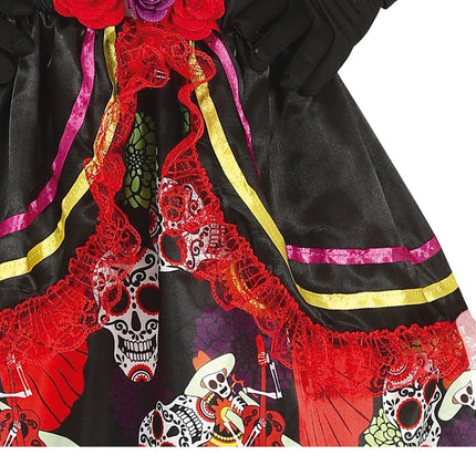 Dia De Los Muertos puku tyttö kukka