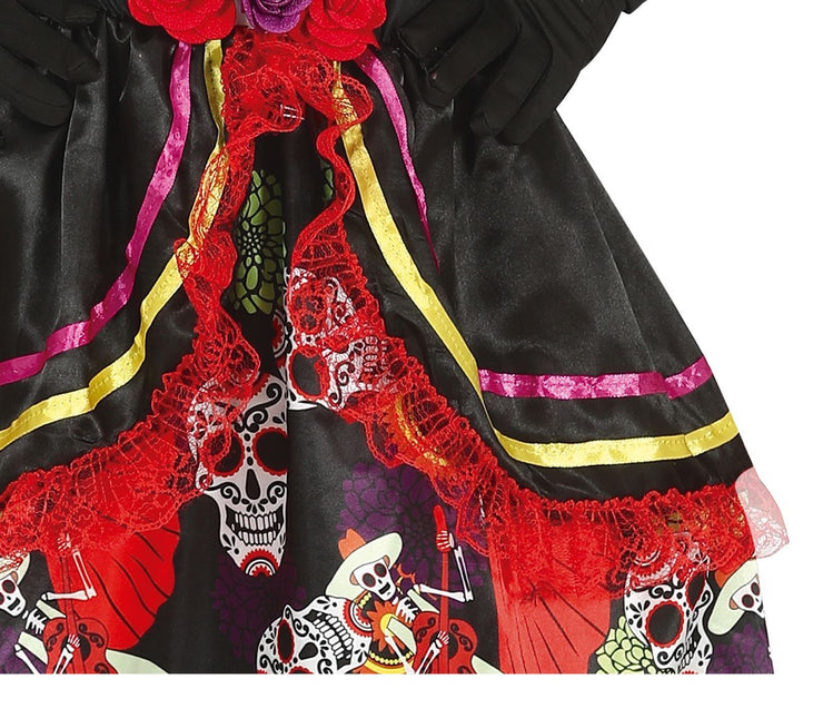 Dia De Los Muertos puku tyttö kukka