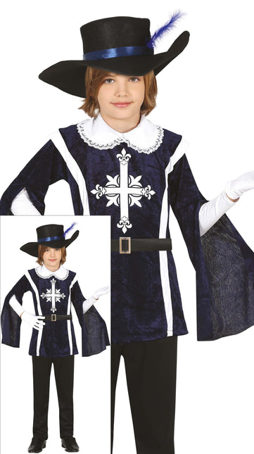 Muskettisoturin puku poika sininen