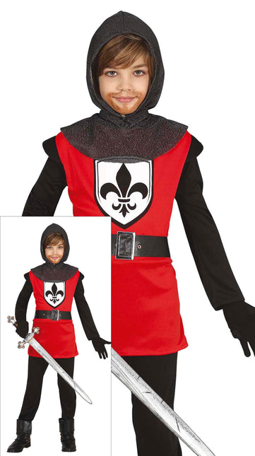 Ritari puku poika punainen