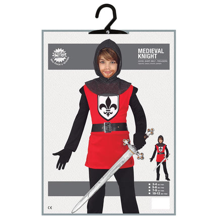 Ritari puku poika punainen
