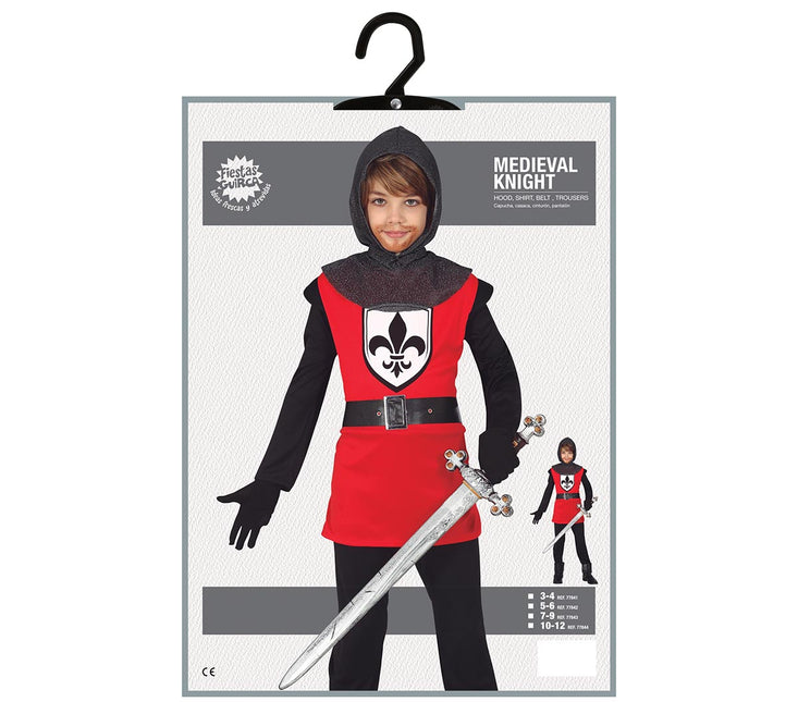 Ritari puku poika punainen