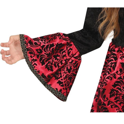 Vampyyri Halloween puku tyttö musta punainen