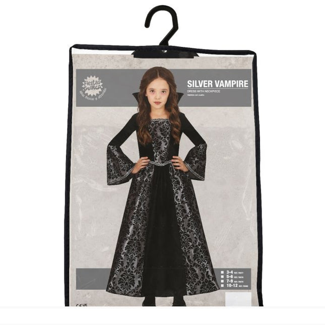 Vampyyri Halloween puku tyttö hopea